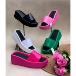 High Heels Rubber Wedged Female Slippers